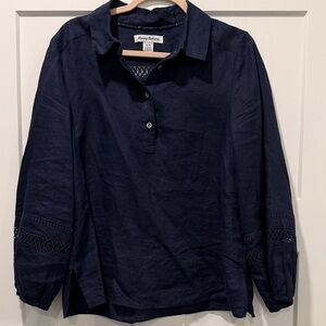Tommy Bahama size medium relaxed fit top EUC linen